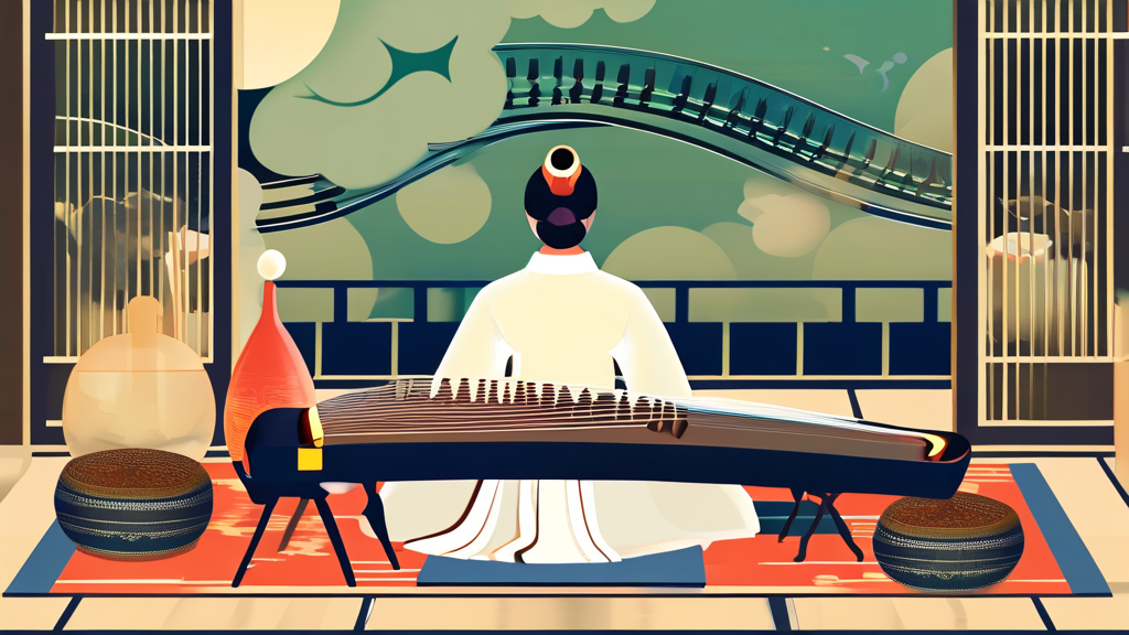 신나는 국악 음악, 직접 듣고 배워볼까? (illustration 스타일)