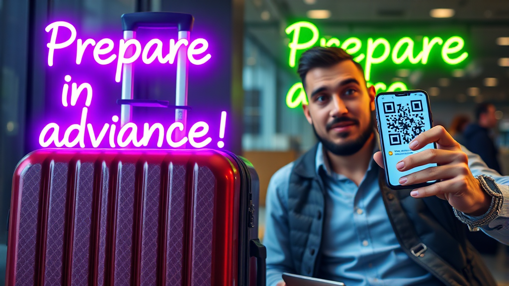 전자입국신고서 미작성 시 해결 (realistic 스타일)