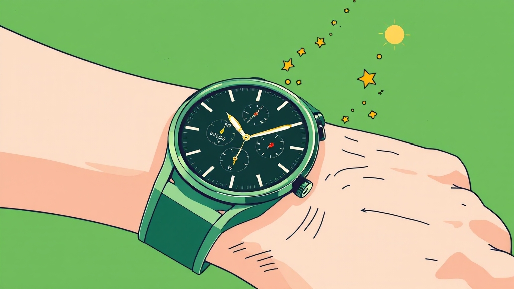 워치7 그린: 주요 기능 및 성능 (illustration 스타일)