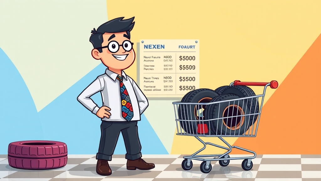 넥센타이어 가격: 종류별, 등급별 비교 (cartoon 스타일)