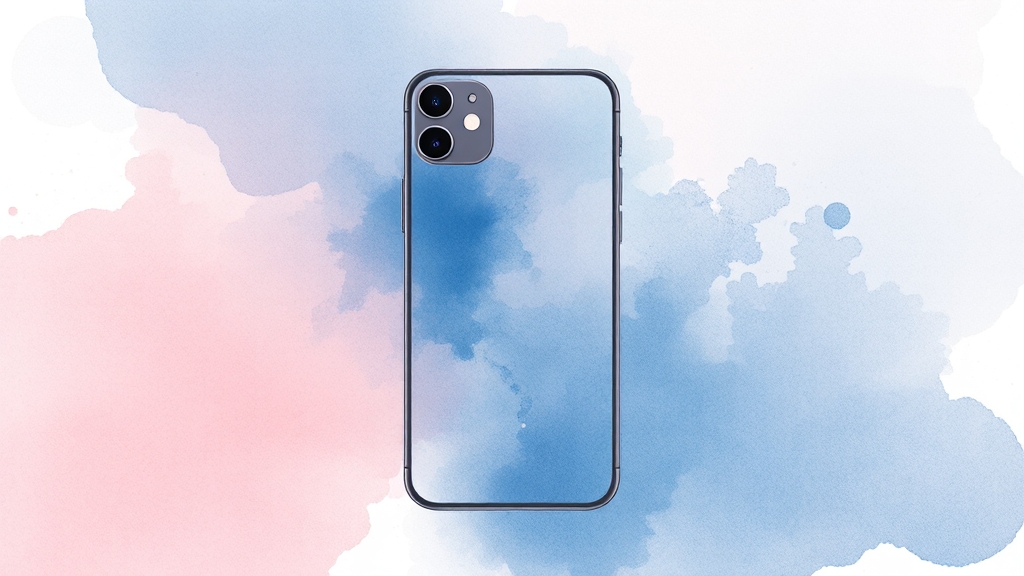 아이폰17 자급제폰, 알뜰폰 요금제 조합 (watercolor 스타일)