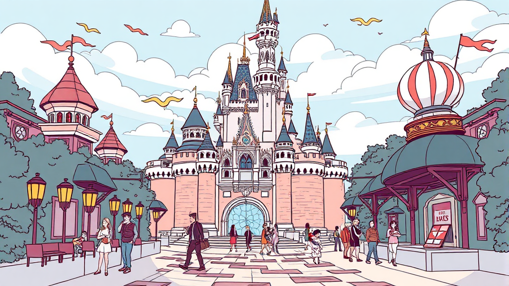 도쿄 디즈니랜드 & 디즈니씨: 즐거움을 더하는 꿀팁 (illustration 스타일)