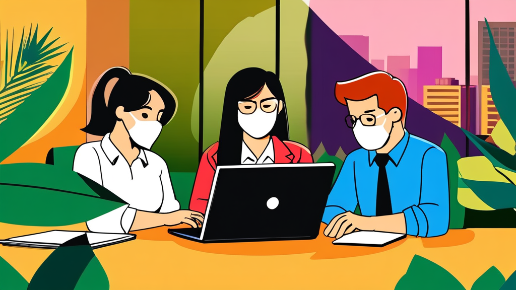 경영 안정자금: 사업 유지와 재기를 위한 든든한 지원 (cartoon 스타일)