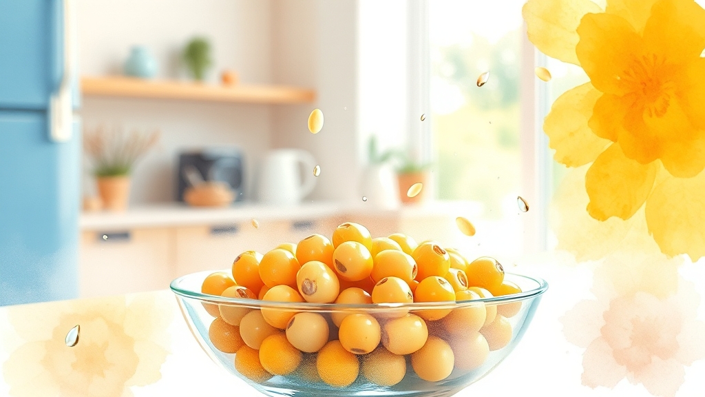 콩 섭취법 & 권장량 (watercolor 스타일)