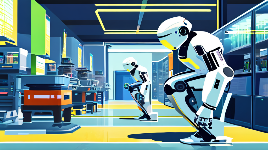 글로벌 로봇 시장 경쟁과 투자 동향 (illustration 스타일)