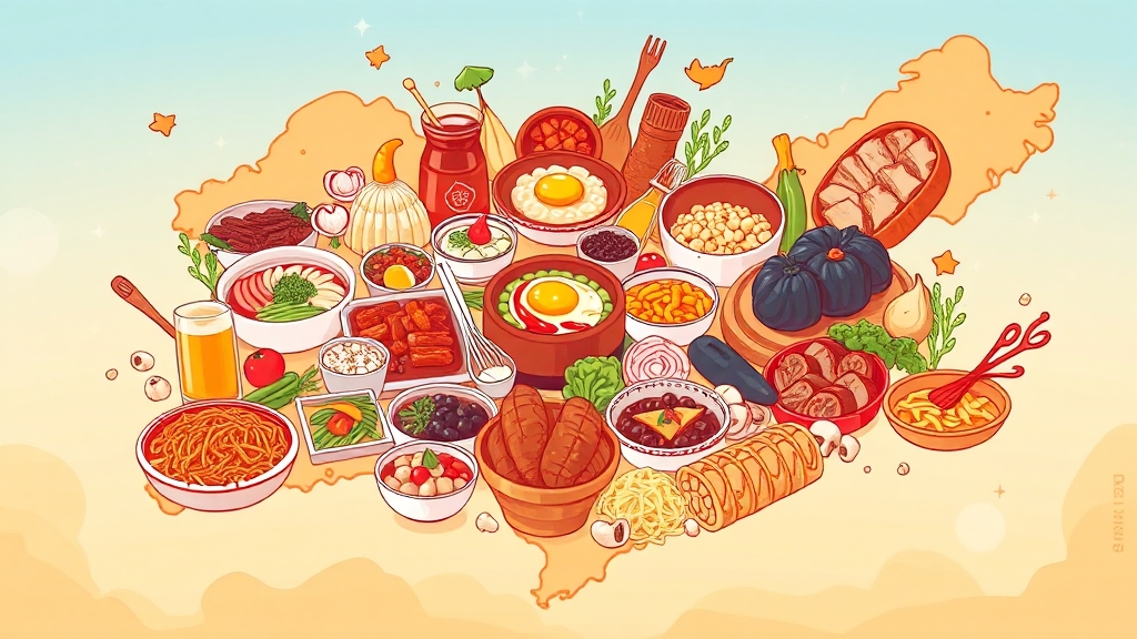 지역별 맛집 추천 (cartoon 스타일)