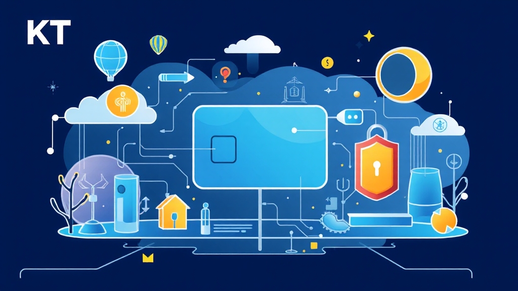 KT 유심 교체 필요성 및 보안 강화 안내 일러스트