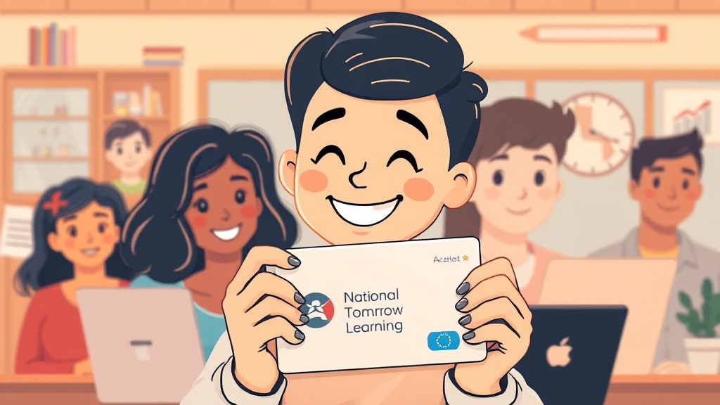 국민내일배움카드 신청 방법 (illustration 스타일)