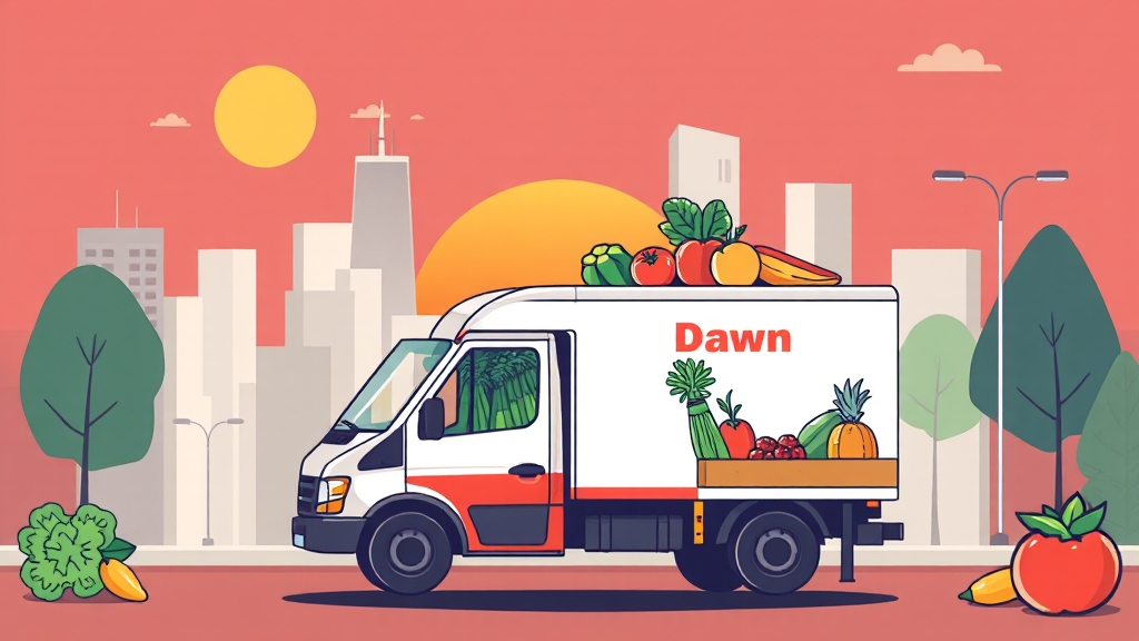 새벽배송, 얼마나 이용할까? (illustration 스타일)