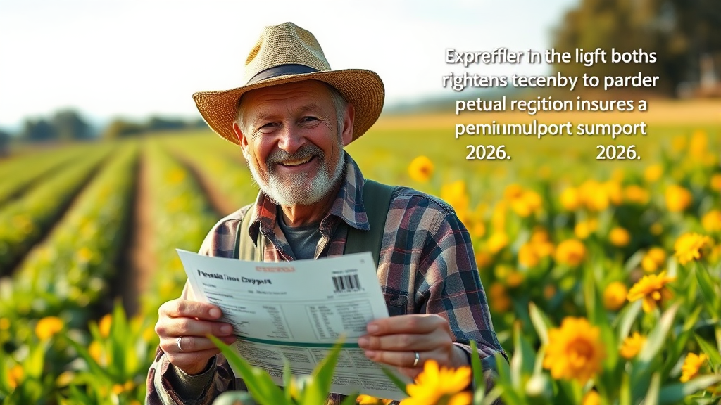 2026년 연금보험료 지원 금액 및 기준 (realistic 스타일)