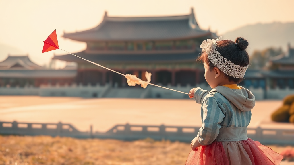 궁궐 방문 시 유의사항 (watercolor 스타일)