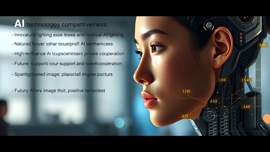 AI 기술, 경쟁력 확보가 중요 (realistic 스타일)