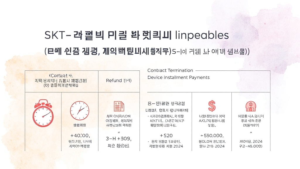 위약금 면제 조건 및 주의사항 (watercolor 스타일)