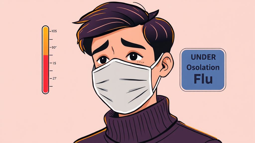 A형 독감 격리 기간 (illustration 스타일)