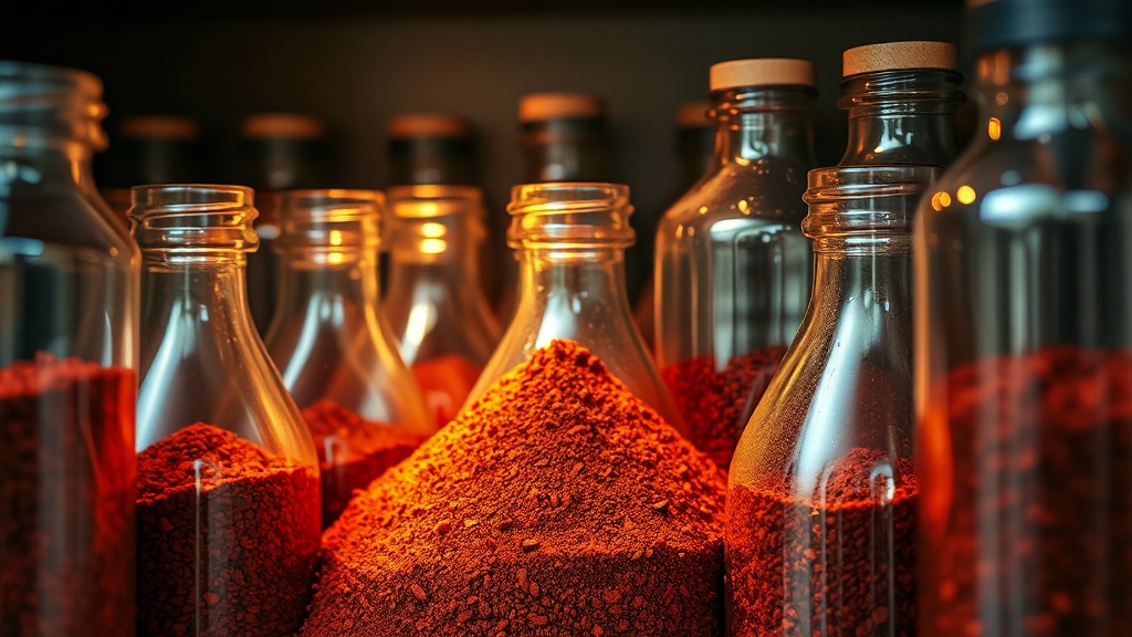 고춧가루 똑똑하게 보관하는 방법 (realistic 스타일)