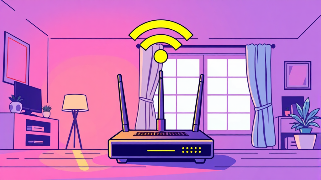 와이파이 속도 향상 꿀팁 대방출 (illustration 스타일)