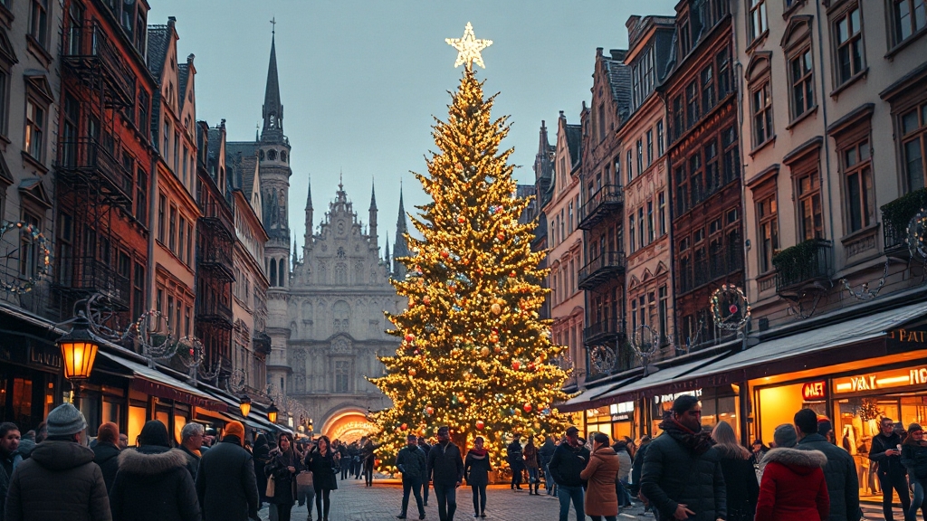 루덴시아 크리스마스 축제 개요 (realistic 스타일)