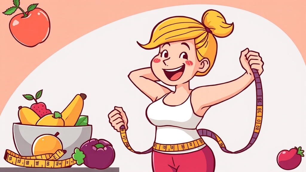 다이어트, 꾸준함이 답! (cartoon 스타일)