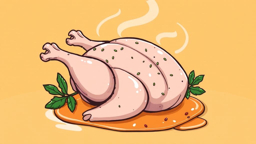 잡내 제거, 닭 손질 및 데치기 (cartoon 스타일)