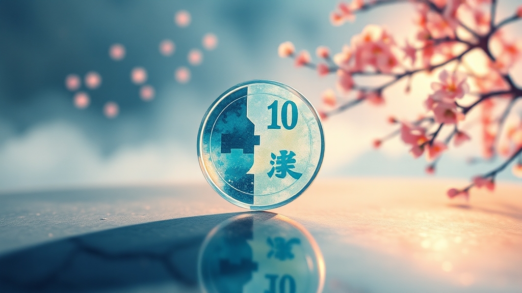 일본 엔화 스테이블코인 규제 (watercolor 스타일)