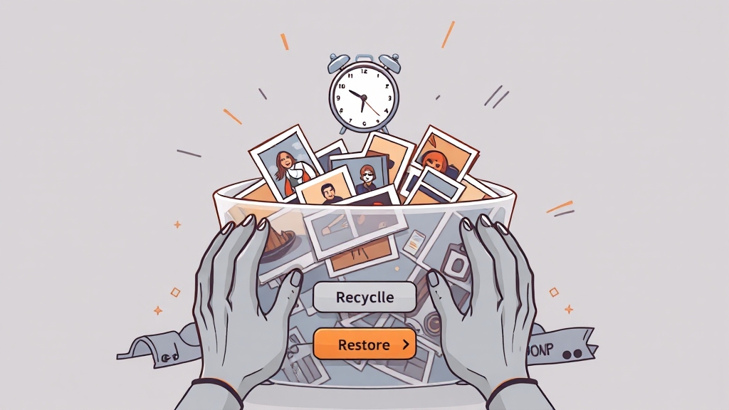 실수로 삭제했다면? 사진 복구 방법! (illustration 스타일)