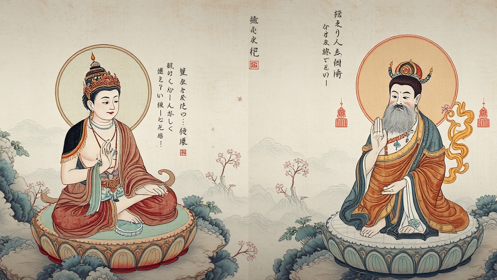 조사당 벽화의 역사와 의미 (realistic 스타일)