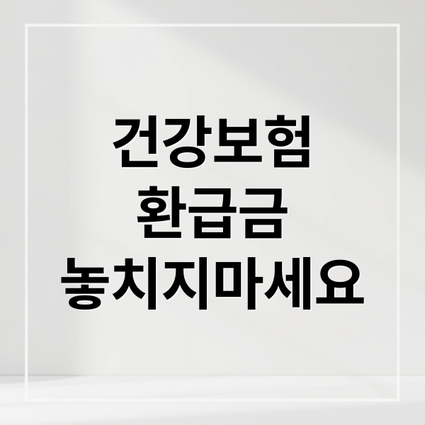 건강보험
환급금
놓치지마세요 (국민건강보험 환급금 조회 신청)