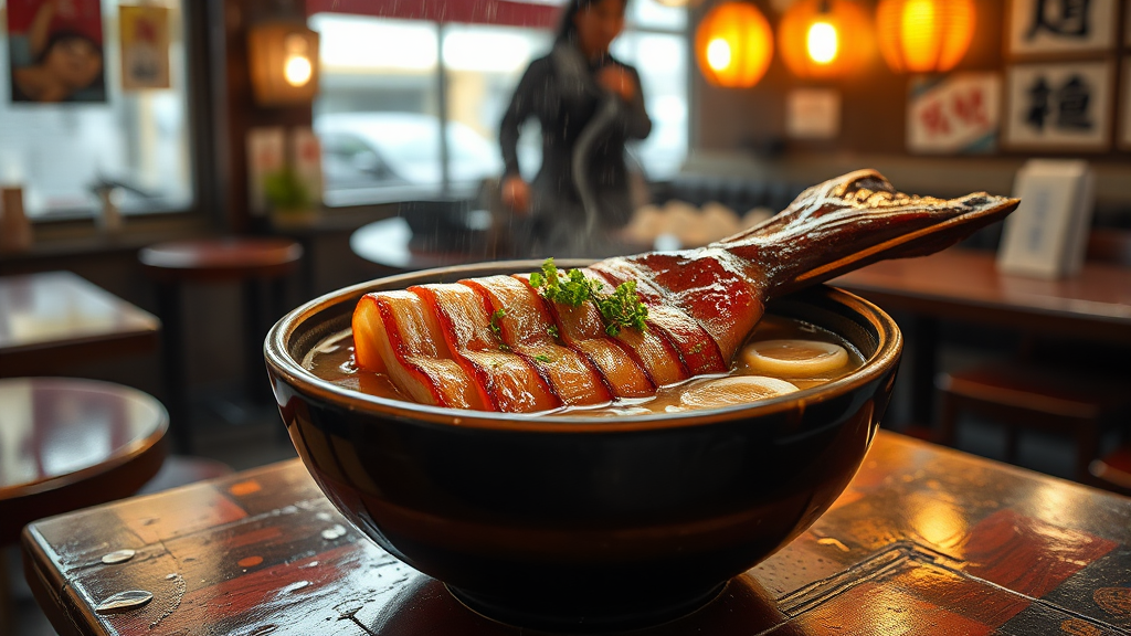 진미네: 맛집 탐방 시작 (realistic 스타일)