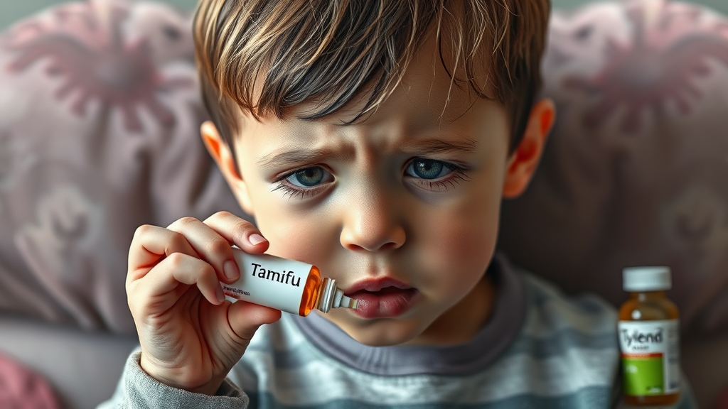 타미플루 부작용 및 주의사항 (realistic 스타일)