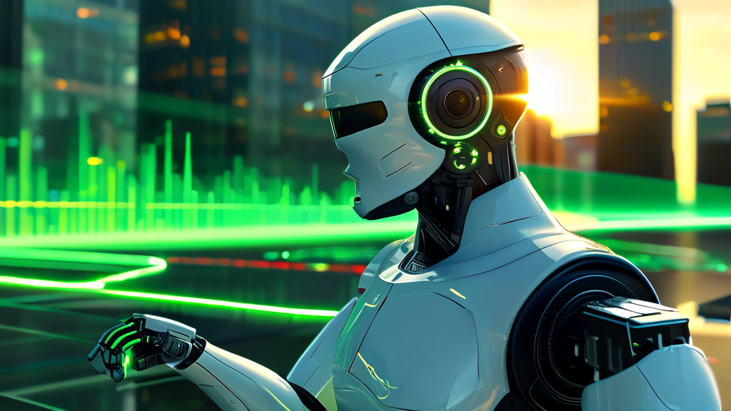 미래를 읽는 눈: 유망 산업과 투자 기회 (realistic 스타일)