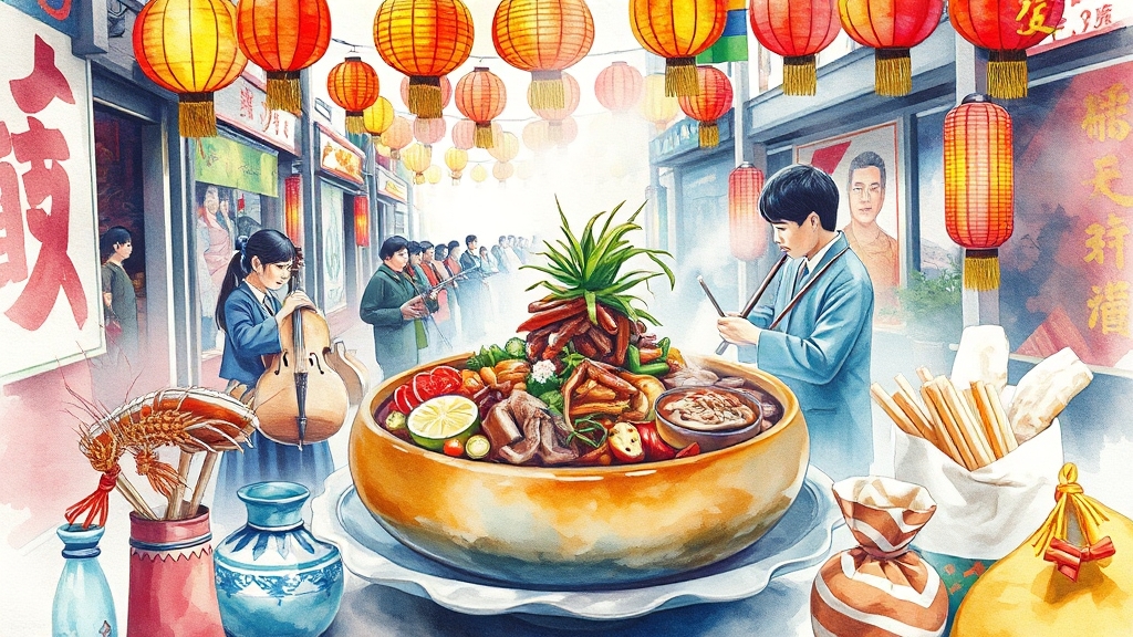 맛있는 K-푸드 체험 (watercolor 스타일)