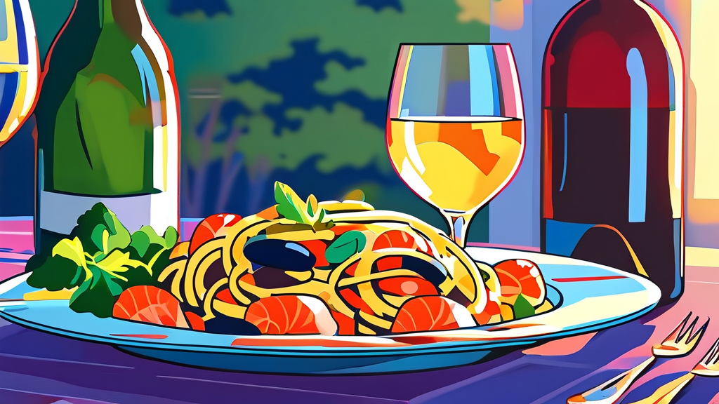 하정우 와인, 어떤 음식과 잘 어울릴까? (cartoon 스타일)