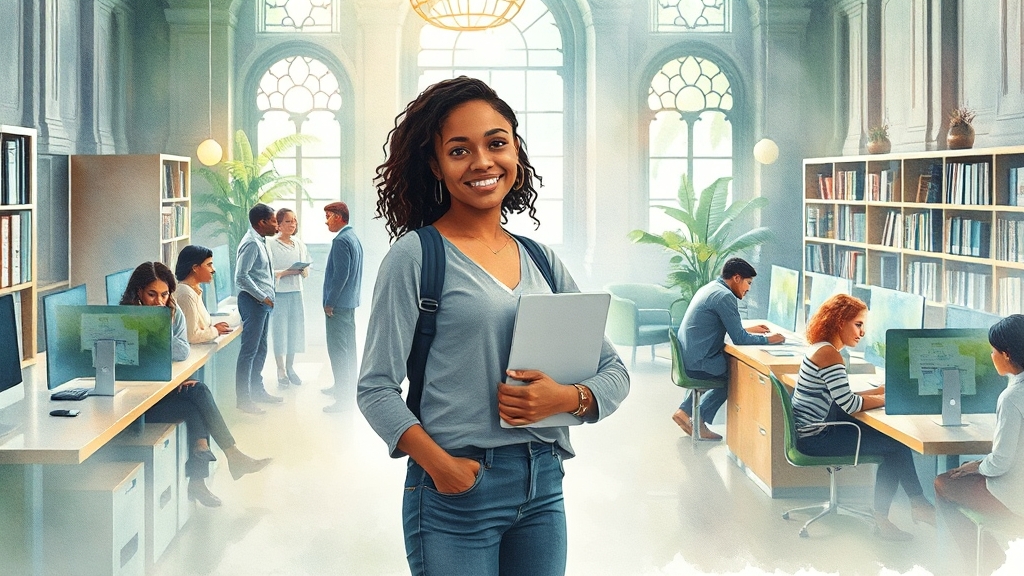 취업 지원 제도, 뭐가 있을까? (watercolor 스타일)