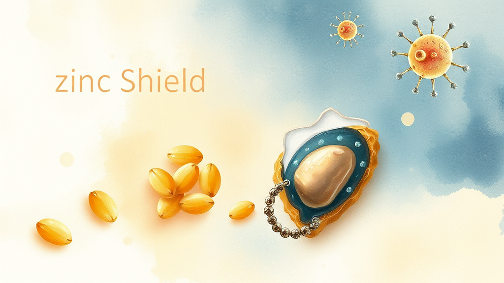 면역력 강화 식품 (호박씨, 굴) (watercolor 스타일)