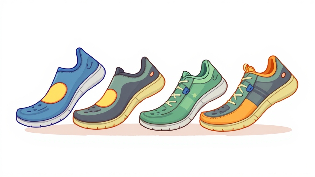 족저근막염 환자를 위한 신발 (cartoon 스타일)