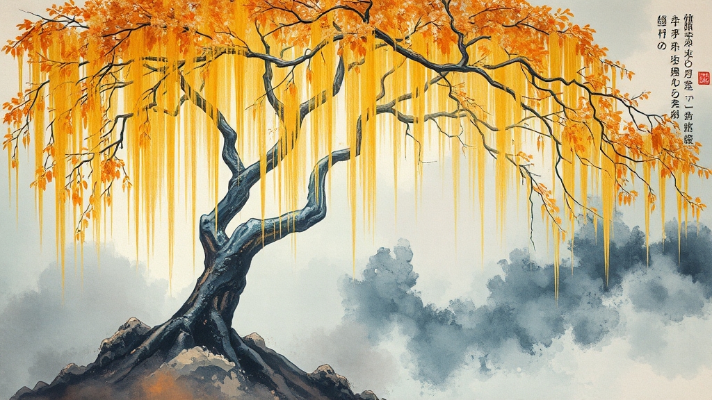 선비화, 정신을 담은 상징 (watercolor 스타일)