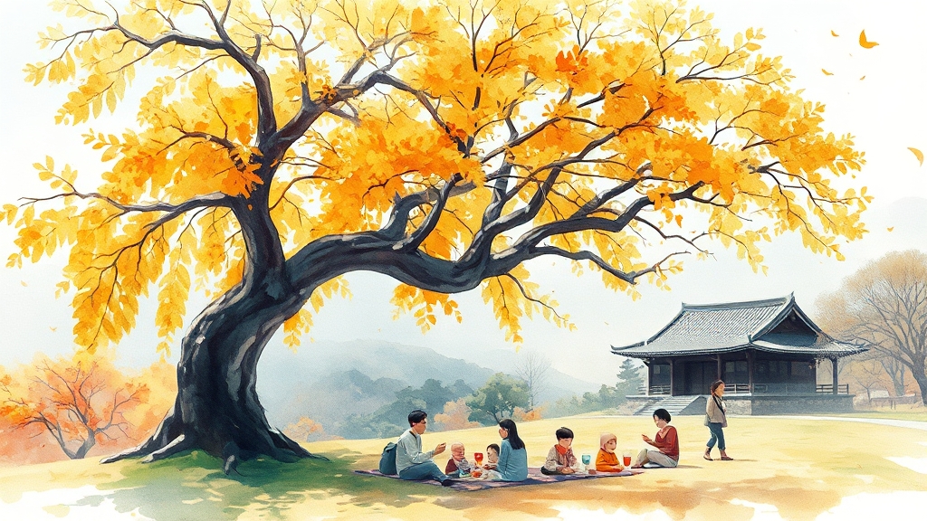 반계리 은행나무 & 법천소공원 (watercolor 스타일)
