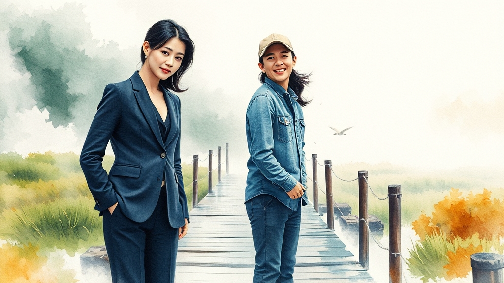 주요 등장인물 소개 (watercolor 스타일)