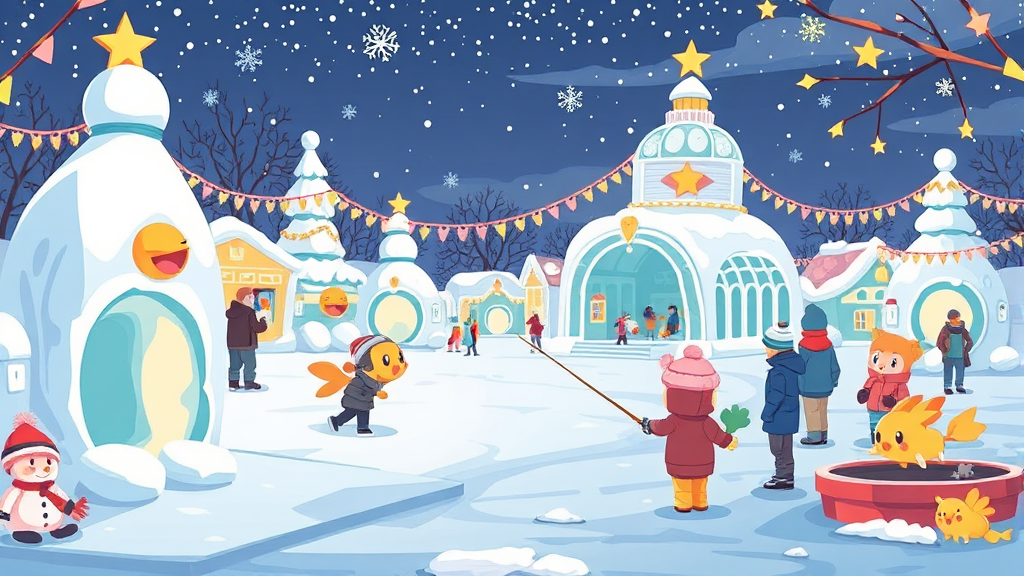 겨울 축제, 프로그램은? (cartoon 스타일)