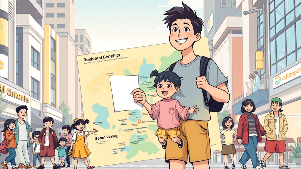 지역별 추가 혜택 및 유의사항 (cartoon 스타일)