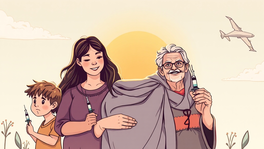 무료 접종 대상 및 조건 (illustration 스타일)