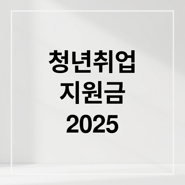 청년취업
지원금
2025 (청년취업지원금 신청)