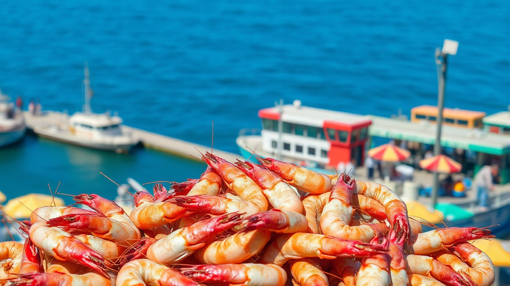 속초 새우 맛집 주변 관광 코스 (realistic 스타일)