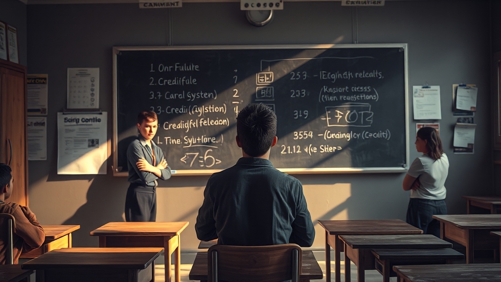 고교학점제를 둘러싼 논란과 쟁점 (realistic 스타일)