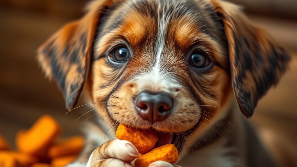 건강한 간식 선택 및 급여 방법 (realistic 스타일)