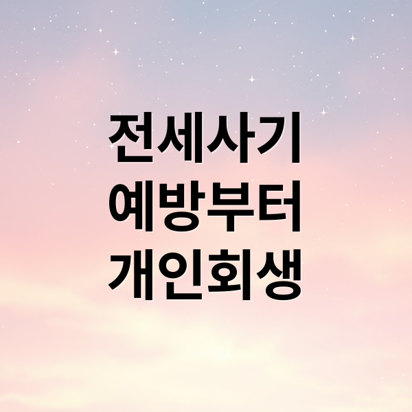 전세사기
예방부터
개인회생 (전세 사기)