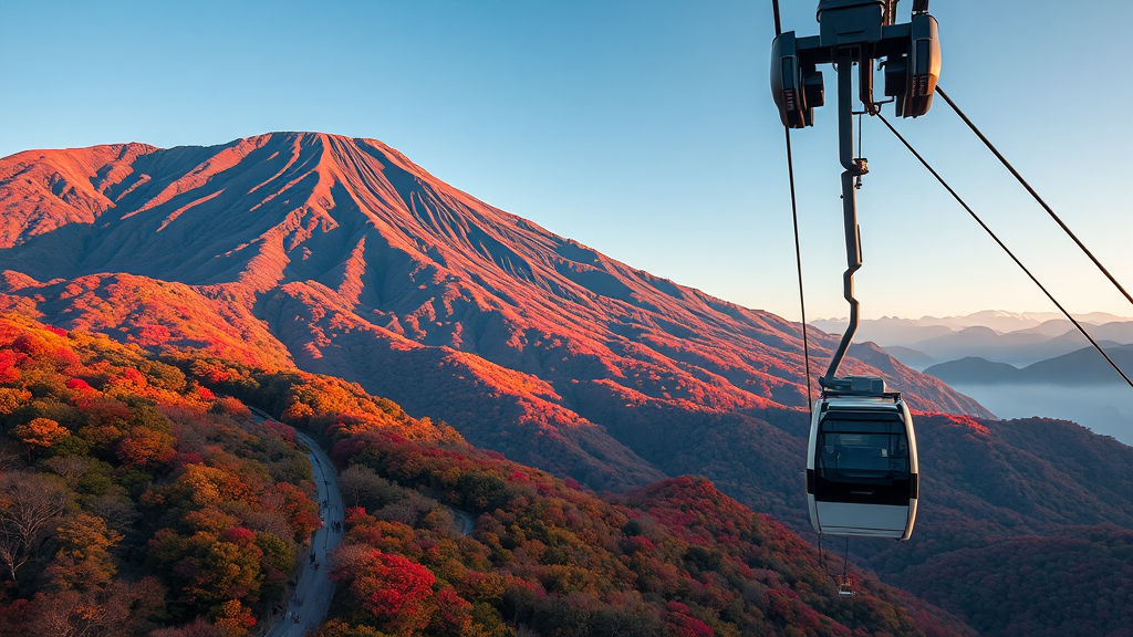 추천 단풍 산행 코스 및 경로 (realistic 스타일)