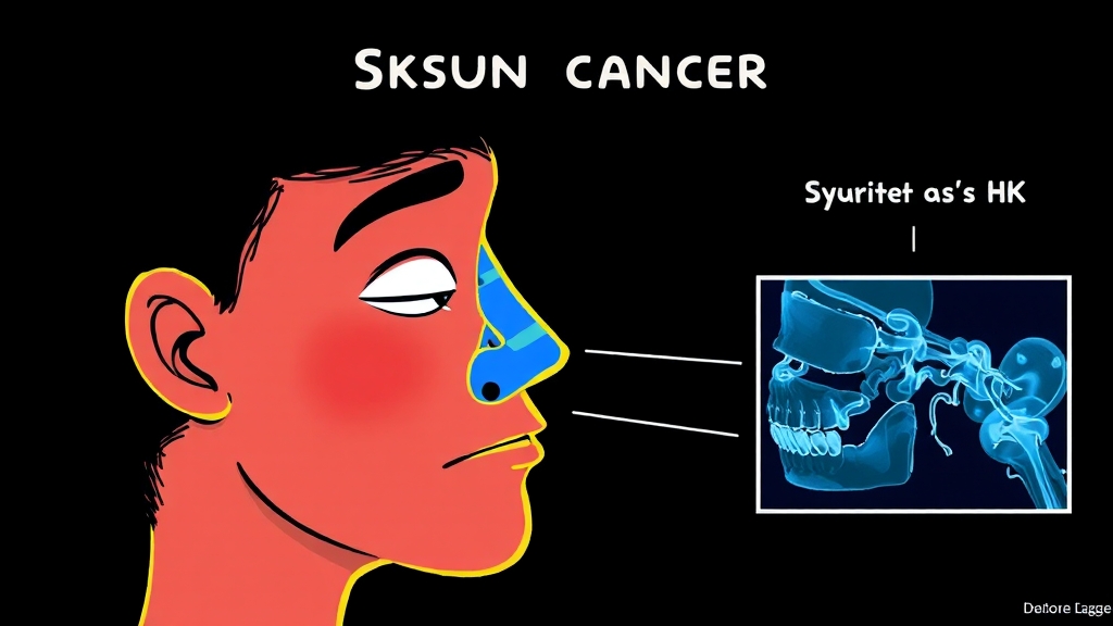 부비동암 주요 증상 (cartoon 스타일)