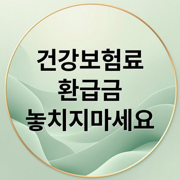 건강보험료
환급금
놓치지마세요 (건강보험료 환급 방법)