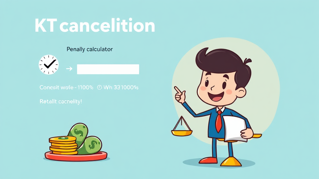 KT 해지 위약금 계산법 (illustration 스타일)